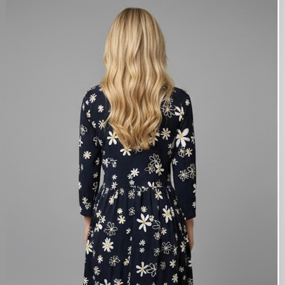 Navy Maxi Floral Dress - Picture 3 of 6